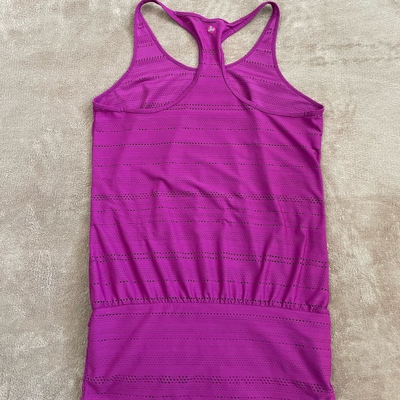 prAna Breathe Small magenta Racerback tank wide waistband - Picture 2 of 7